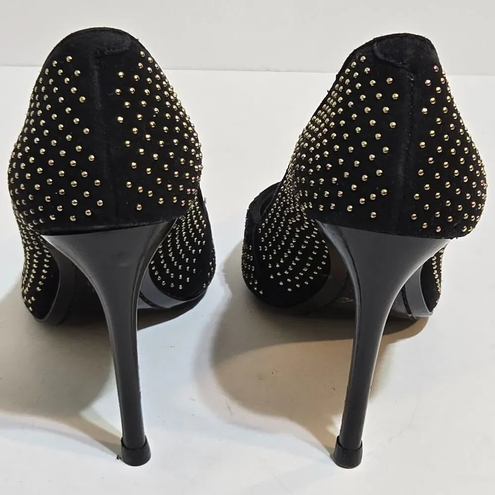 Alice + Olivia Gold Studs Pumps 3.75